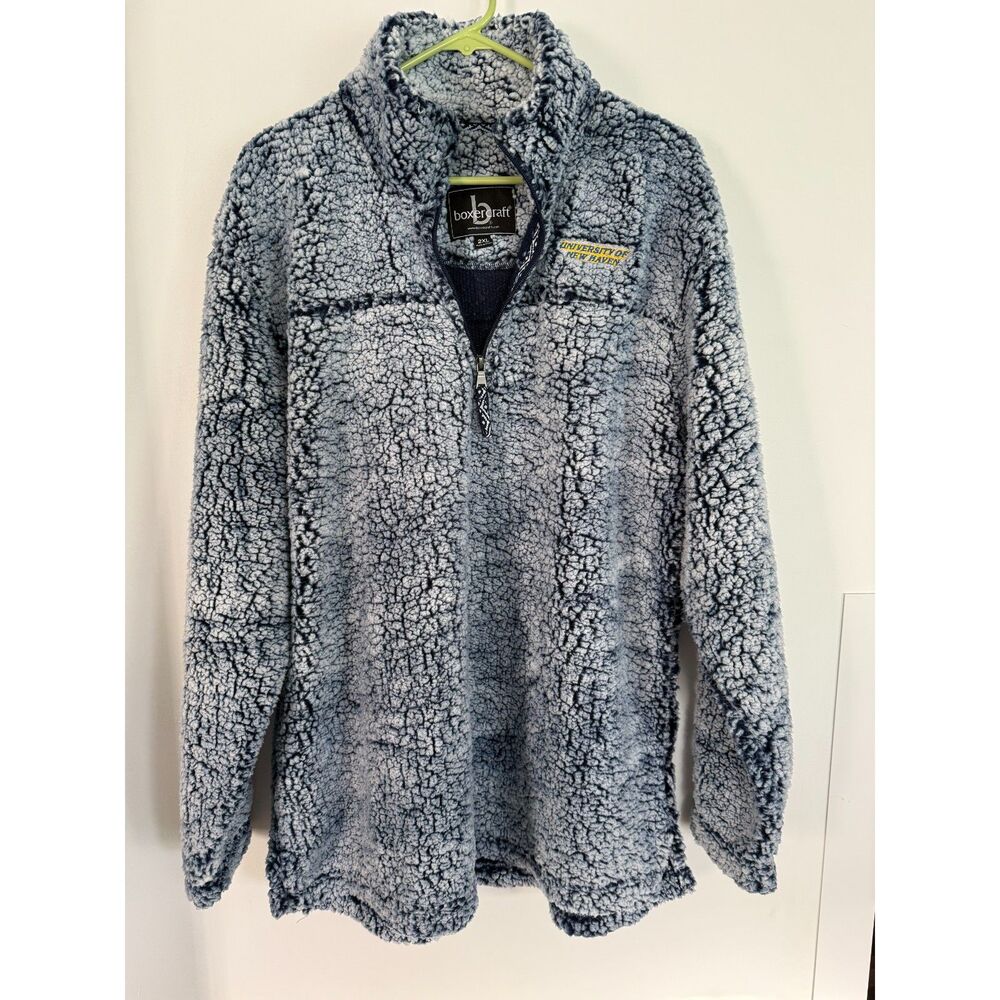 University of New Haven Chargers Sherpa Pullover Men's XXL Blue